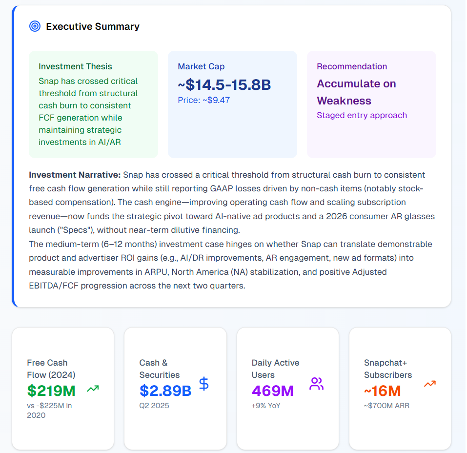Snap Inc. Executive Summary